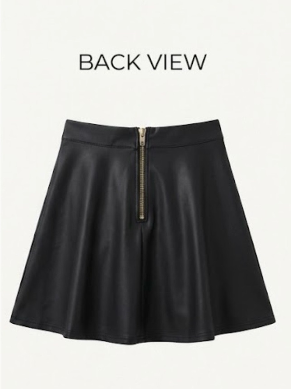 Like New - Double Heart Brand Women's Faux Leather Skater Skirt (Size XS)